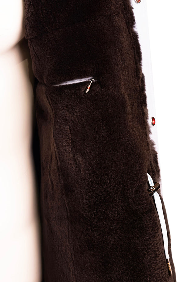 Kired by Kiton KONEW Cashmere-Mink Fur Overcoat