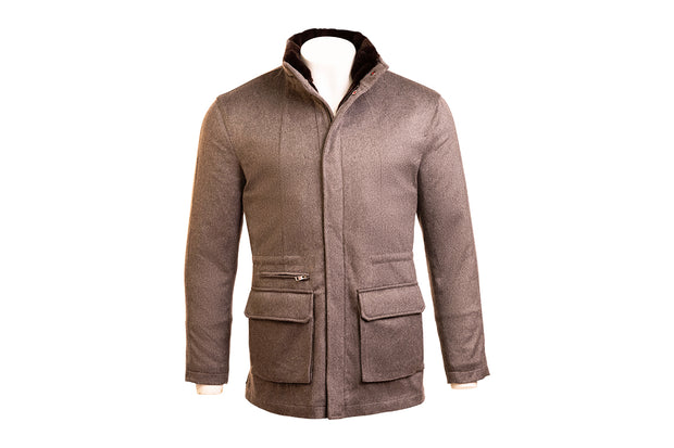 Kired by Kiton KONEW Cashmere-Mink Fur Overcoat