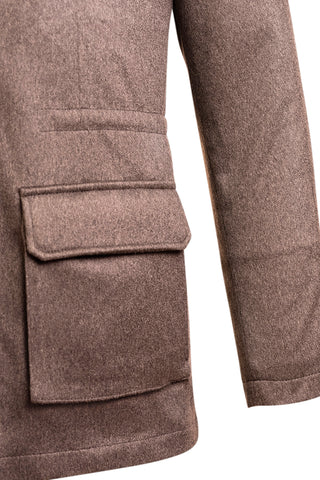 Kired by Kiton KONE Virgin Wool-Nylon Overcoat w/ Mink Fur Lining
