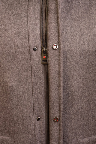 Kired by Kiton KONE Virgin Wool-Nylon Overcoat w/ Mink Fur Lining