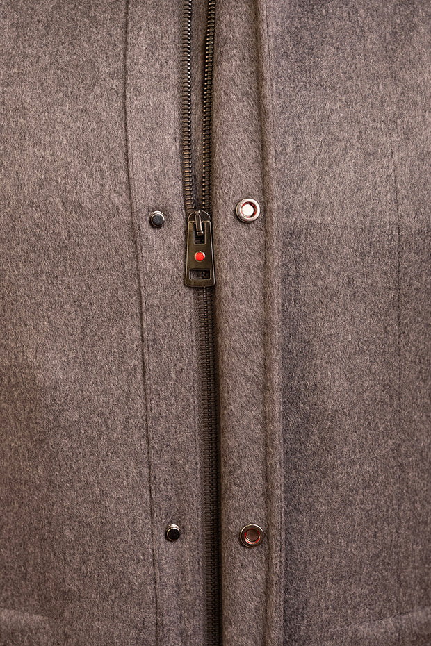 Kired by Kiton KONEW Cashmere-Mink Fur Overcoat