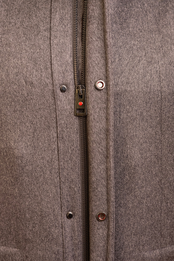Kired by Kiton KONEW Cashmere-Mink Fur Overcoat