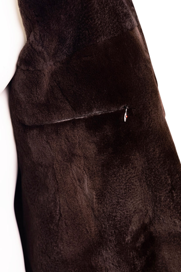 Kired by Kiton KONEW Cashmere-Mink Fur Overcoat