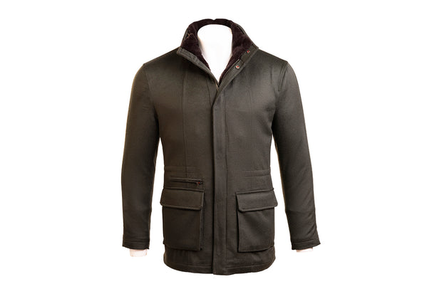 Kired by Kiton KONEW Cashmere-Mink Fur Overcoat