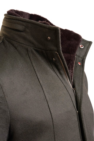 Kired by Kiton KONEW Cashmere-Mink Fur Overcoat