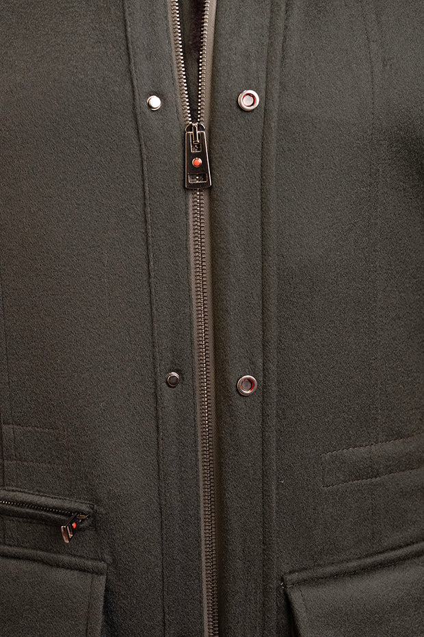 Kired by Kiton KONEW Cashmere-Mink Fur Overcoat
