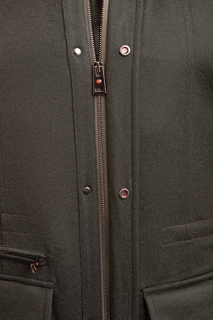 Kired by Kiton KONEW Cashmere-Mink Fur Overcoat