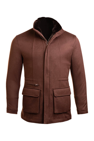 Kired by Kiton KONEW Cashmere-Mink Fur Overcoat