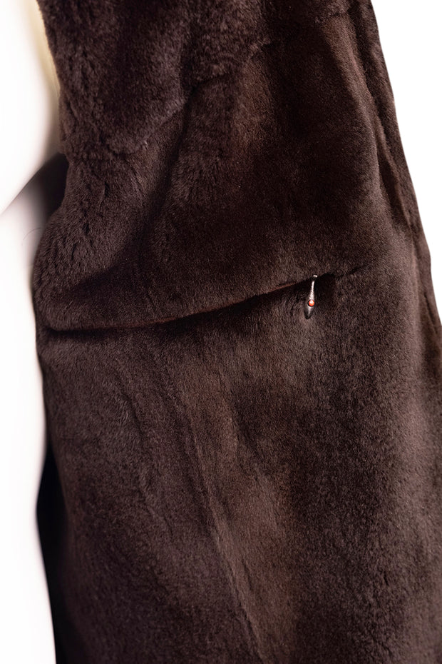 Kired by Kiton KONEW Cashmere-Mink Fur Overcoat