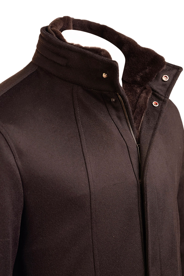 Kired by Kiton KONEW Cashmere-Mink Fur Overcoat