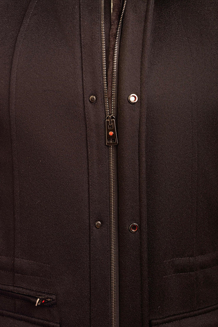 Kired by Kiton KONEW Cashmere-Mink Fur Overcoat