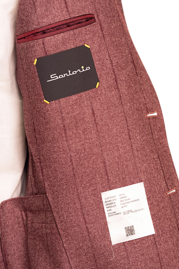 Sartorio Pinstripe Virgin Wool-Cotton-Cashmere Suit