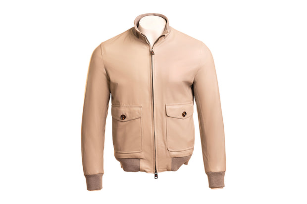 Kired by Kiton INN Lambskin-Virgin Wool Bomber