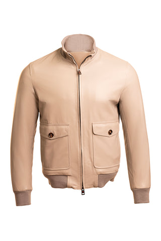 Kired by Kiton INN Lambskin-Virgin Wool Bomber