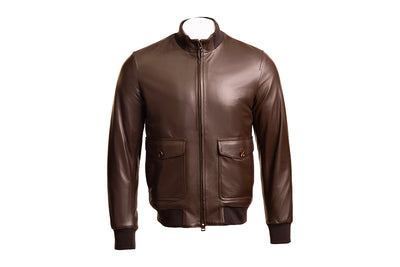 Kired by Kiton INN Lambskin-Virgin Wool Bomber