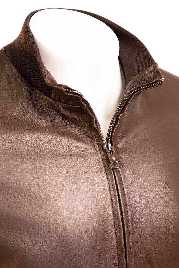 Kired by Kiton INN Lambskin-Virgin Wool Bomber