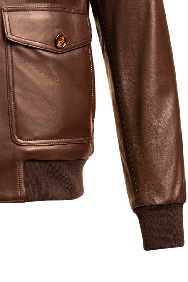 Kired by Kiton INN Lambskin-Virgin Wool Bomber
