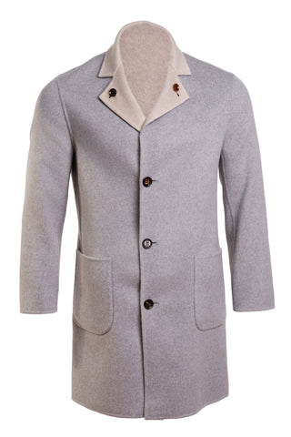 Kired by Kiton PARANA1 Cashmere Reversible Overcoat