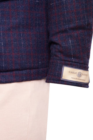 Carlo Barbera Meru Plaid Cashmere Jacket w/ Removable Trim
