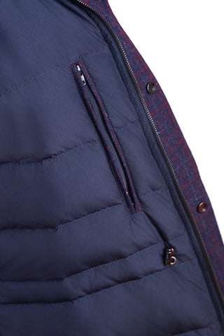 Carlo Barbera Meru Plaid Cashmere Jacket w/ Removable Trim