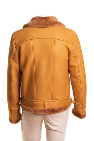 Hettabretz Leather Belted Shearling Overcoat