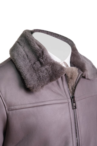 Hettabretz Leather Belted Shearling Overcoat