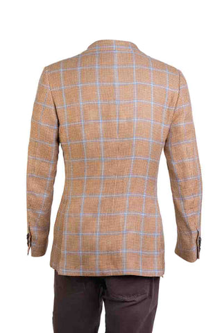 Checkered jacket with a white background