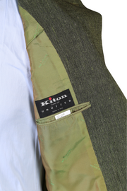 Kiton Green Solid Sport Jacket
