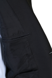Kiton Dark-Grey Solid Wool Sport Jacket
