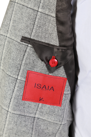 Isaia Gray Windowpane Suit