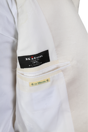 Kiton Ivory Solid Wool Sport Jacket