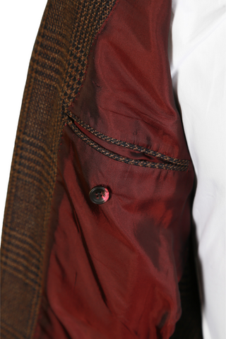 Sartorio Brown Plaid Sport Jacket