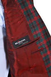 Kiton Red Checked Sport Jacket