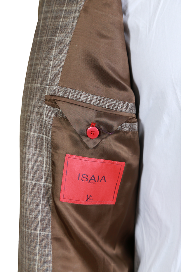 Isaia Grey Checked Wool Suit