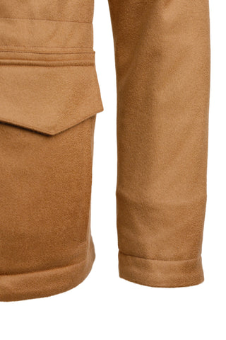 Kired by Kiton MUTP Cashmere Goose Down Overcoat w/ Fur Trim Collar