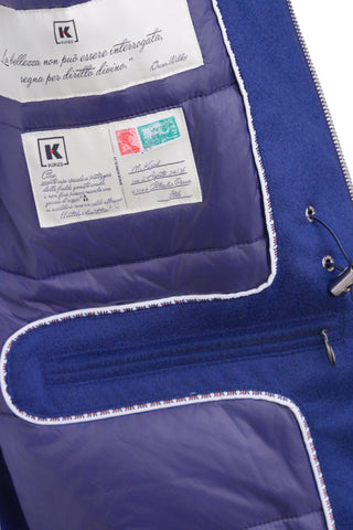 Kired by Kiton MUTP Cashmere Goose Down Overcoat w/ Fur Trim Collar