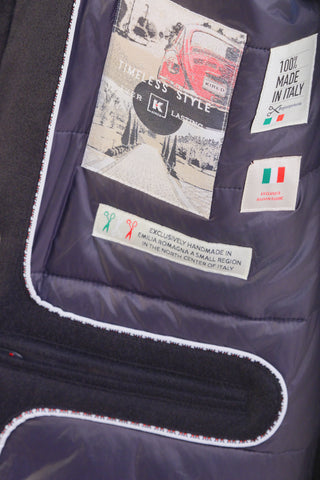 Kired by Kiton MUTP Cashmere Goose Down Overcoat w/ Fur Trim Collar