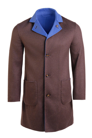 Kired by Kiton PARANA1 Cashmere Reversible Overcoat
