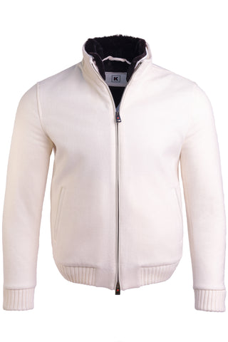 Kired by Kiton SABA Cashmere Beaver Fur Lined Bomber