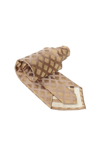 Zilli Textured Diamond Grid Silk Tie