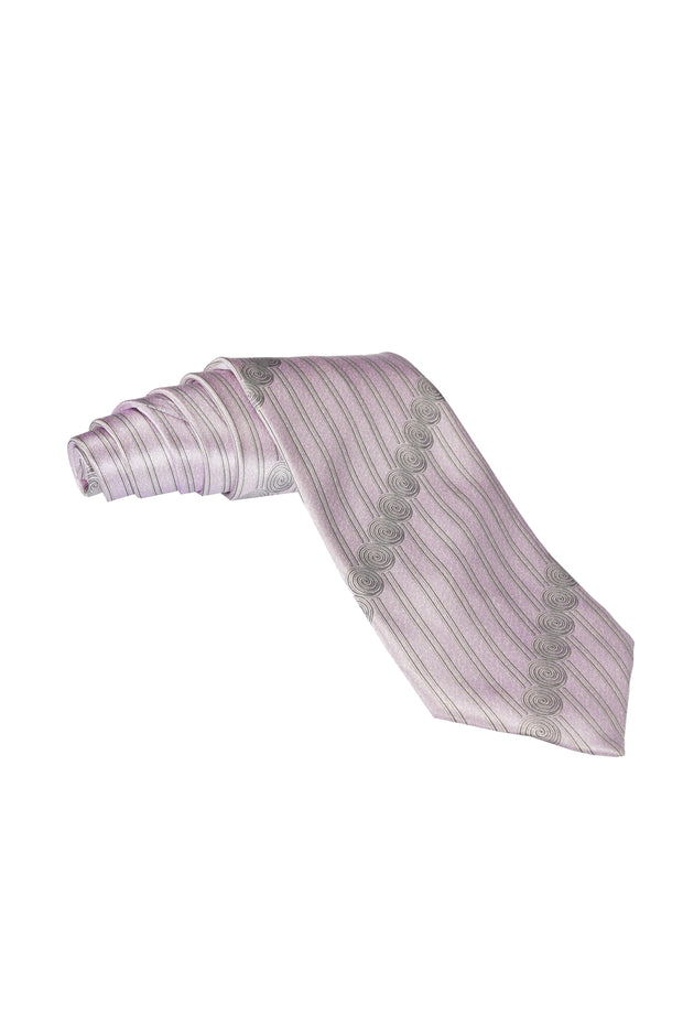 Zilli Art Deco Linear Swirl Silk Tie