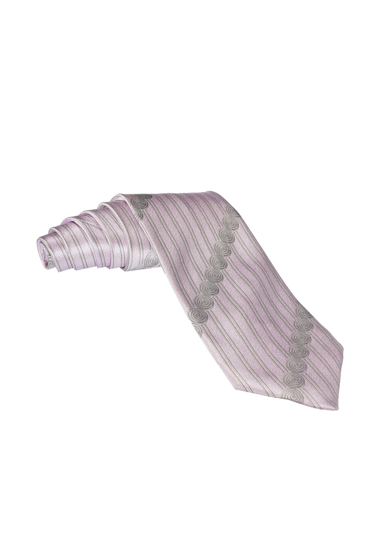 Zilli Art Deco Linear Swirl Silk Tie