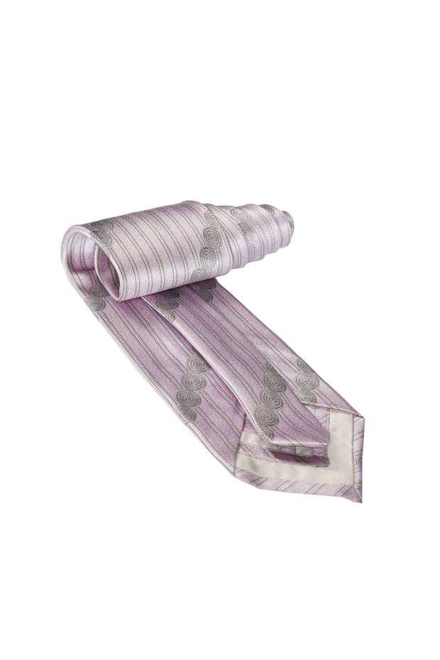 Zilli Art Deco Linear Swirl Silk Tie