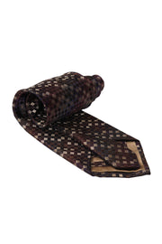 Zilli Diamond Grid Silk Tie