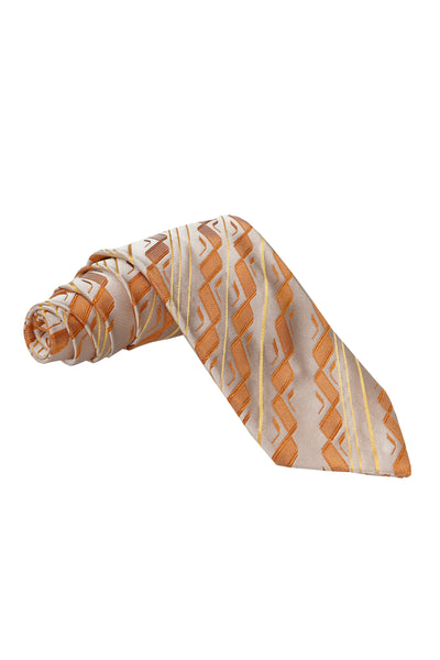 Zilli Geometric Chevron Stripe Silk Tie