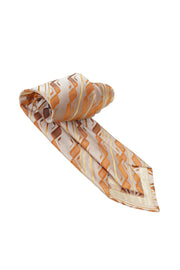 Zilli Geometric Chevron Stripe Silk Tie