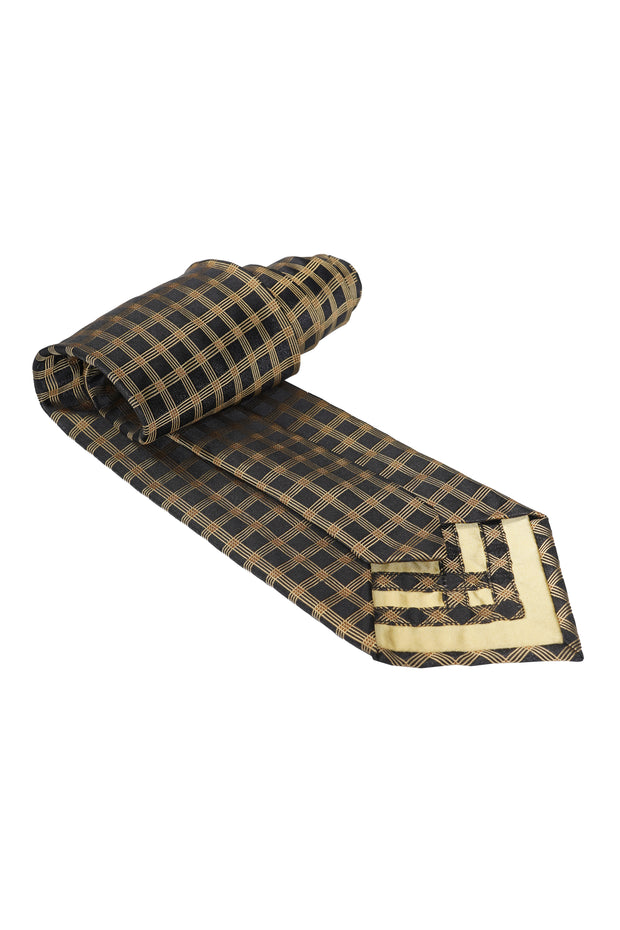 Zilli Triple Windowpane Silk Tie