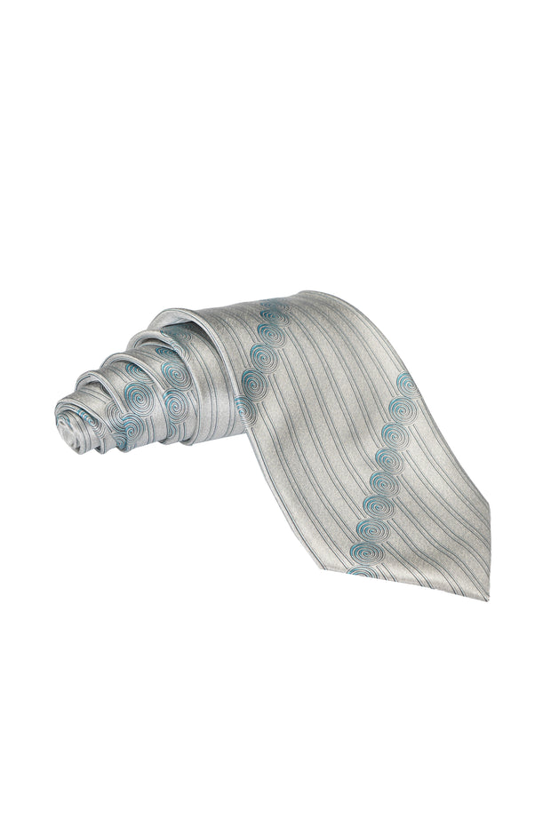 Zilli Art Deco Linear Swirl Silk Tie