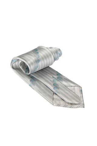 Zilli Art Deco Linear Swirl Silk Tie