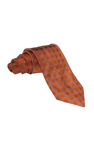 Zilli Double Windowpane Check Silk Tie
